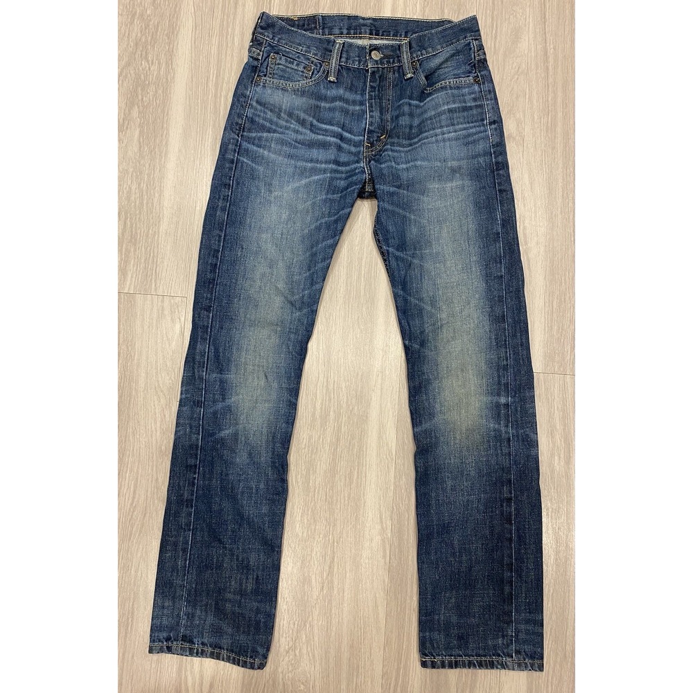 Levis 513 Slim Fit Straight Leg Stretch Denim Blue Jeans Men's 30x32